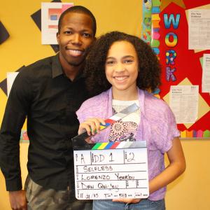 With director Lorenzo Yearby on the set of Selfless.