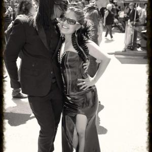 Badazz Films Duo : Patricia Chica & THE Richard at the Cannes Film Festival, 2014. Patricia s Latex Gown By Brigitte More.
