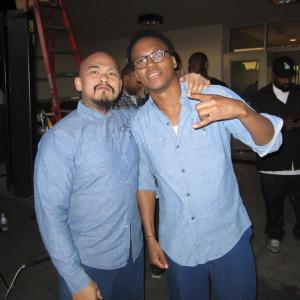 On set with Lupe Fiasco