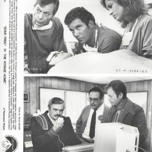 Still of Walter Koenig, William Shatner, James Doohan, DeForest Kelley and Catherine Hicks in Star Trek IV: The Voyage Home (1986)
