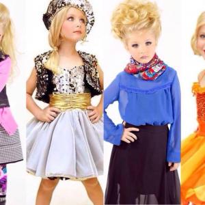 sample of various child fashion editorial shoots