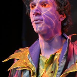 Ken Holmes as Agwe, God of Water, in the Castleton State College Theatre Arts production of 