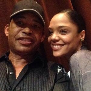 With Tessa Thompson from Creed