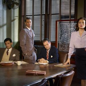 Still of Chad Michael Murray, Shea Whigham, Hayley Atwell and Enver Gjokaj in Agent Carter (2015)