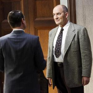 Still of Ralph Brown and Shea Whigham in Agent Carter 2015