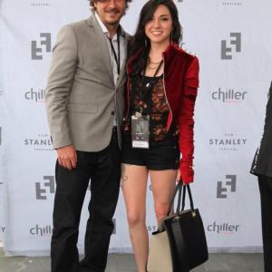With Co-Star Mitchell Moran at The Stanley Film Festival in Estes Park, CO. Jacket by Nicolas Anthony.