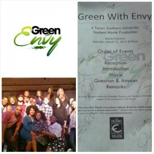 CAROLANN COOPER FAR RIGHT AND CAST OF GREEN WITH ENVY AT FILM PREMIERE