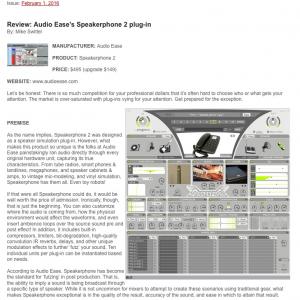 Post MagazineWeb Exclusive AudioEase Speakerphone 2 Review