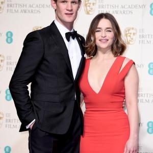 Matt Smith and Emilia Clarke at event of The EE British Academy Film Awards 2016