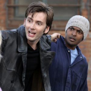 Still of Noel Clarke, Camille Coduri and David Tennant in Doctor Who (2005)