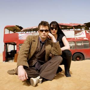 Still of Michelle Ryan and David Tennant in Doctor Who 2005
