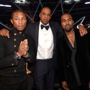 Jay Z Pharrell Williams and Kanye West at event of The 57th Annual Grammy Awards 2015