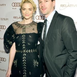 Kyle Newman and Jaime King attend the Art of Elysium Heaven Gala Dinner January 2012