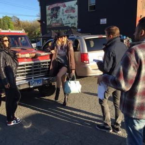BTS on set for Girl in the Photographs Victoria BC