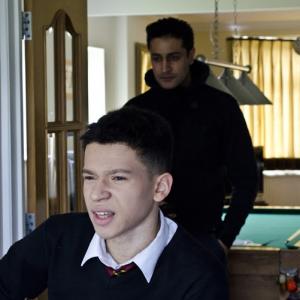 Still of AJ Sangha in production of Paradox with Jack Smith