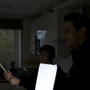 Still of AJ Sangha in production of Paradox with James Kersey