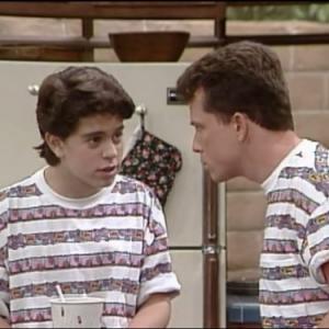 Still of Willie Aames and Alexander Polinsky in Charles in Charge 1984