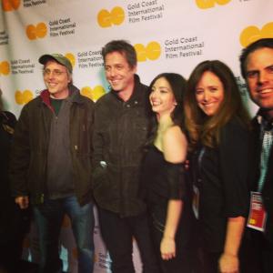 Rick Eberle with Mark Lawrence Hugh Grant and Caroline Sorokoff at the Gold Coast Intl Film Festival