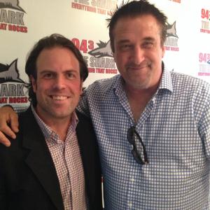 Rick Eberle with Daniel Baldwin at the 943 The Shark Radio studios