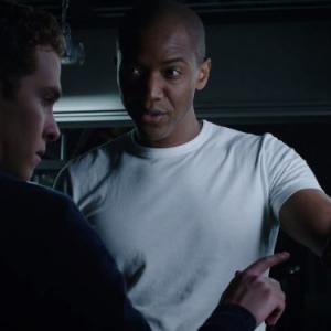 Still of Iain De Caestecker and J August Richards in Agents of SHIELD 2013