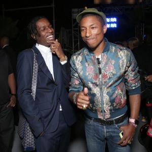 Pharrell Williams and Rakim Mayers at event of Dope (2015)