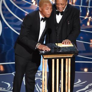 Quincy Jones and Pharrell Williams at event of The Oscars (2016)