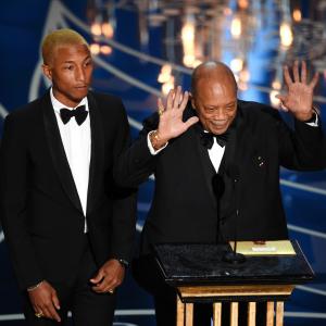 Quincy Jones and Pharrell Williams at event of The Oscars 2016