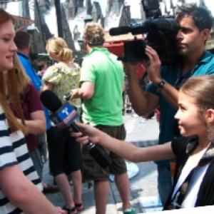 Interviewing Bonnie Wright also known as 