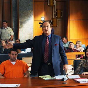 Still of James Belushi and Lana Parrilla in The Defenders 2010