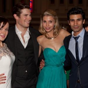 Arianwen ParkesLockwood with costars David Berry Abby Earl and Aldo Mignone at the Channel 7 media launch of A Place to Call Home 2013