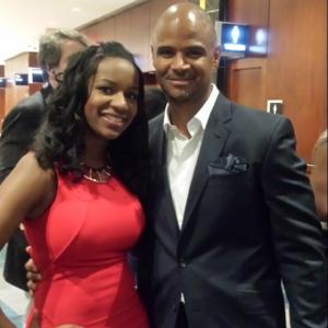Brittney A. Thomas and Dondre Whitfield at the ABFF Awards (2015)