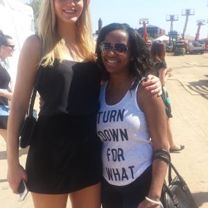 Victoria Secret's Model Erin Heatherton and Brittney A. Thomas at The Global Citizen Earth Day Festival (2015)