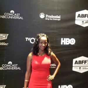 Brittney A. Thomas on the Red Carpet at the American Black Film Festival (2015)