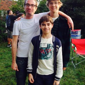 On set with Director Jacob Tierney and actor Jamie Mayers