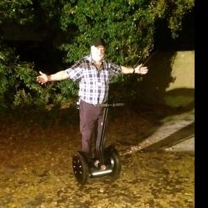 The day I got my Segway. It's available to hire short or long term