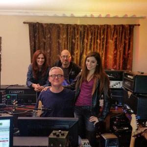 SingerTeacher Arden Producer Jeff Bova and guitarist Tim Pierce working on Crystals latest song