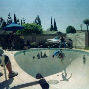 Toby Burger skating Mike's pool for Dogtown and Zboys Documentary sound recording for the archival footage, circa late 1990's.