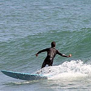 Toby Burger surfing Lower Trestles