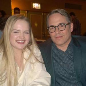 With Mathew Broderick on the set of Tv Series Louie.