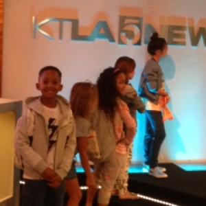 On Set of KTLA Morning News Ellen DeGeneres Kids GAP Line Model