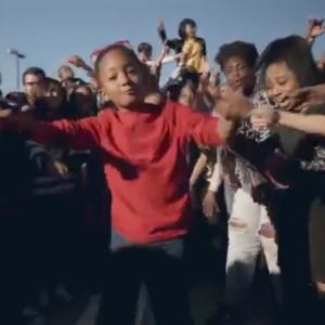 Brandin Stennis on set dancing while filming with Kendrick Lamar in Compton for 2016 Grammys video