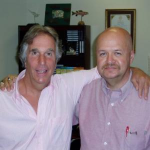 GARTH BACON AND HENRY WINKLER AT CBS STUDIOS AFTER INTERVIEW FOR LIVING WITH FAME