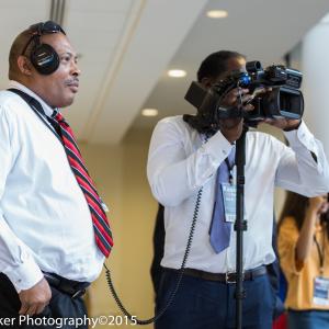 LaMont L. Johnson on production shoot of the John Kasich for President announcement July 2015
