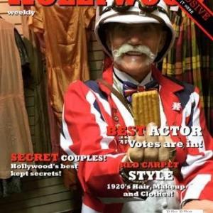 Doc Phineas on cover of Hollywood Magazine filming 