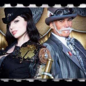 Doc Phineas with Sarah Hunter, world Icons of the Steampunk Movement for 