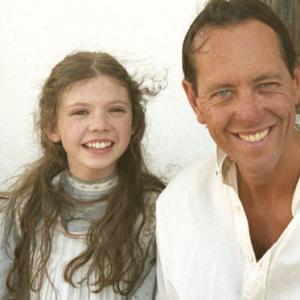 Kasha Kropinski with Richard E. Grant on the set of 'Story of an African Farm'.