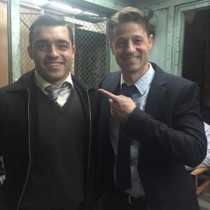 on set of Gotham with the talented Ben mckenzie