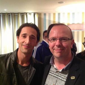 Adrien Brody and IMDb founder Col Needham attend the IMDbs 2013 Cannes Film Festival Dinner Party during the 66th Annual Cannes Film Festival at Restaurant Mantel on May 20 2013 in Cannes France