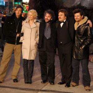 Peter Jackson, Adrien Brody, Jack Black, Andy Serkis and Naomi Watts at event of King Kong (2005)