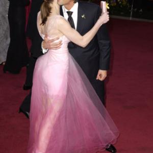 Adrien Brody and Hilary Swank